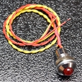 Red 5mm LED and momentary switch combo